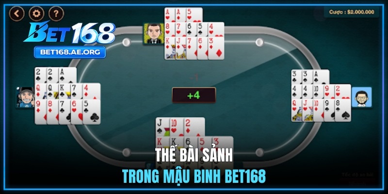 Thế Bài Thường Gặp Trong Mậu Binh Và Cách Xếp Hiệu Quả 2 Thế bài sảnh trong Mậu Binh BET168